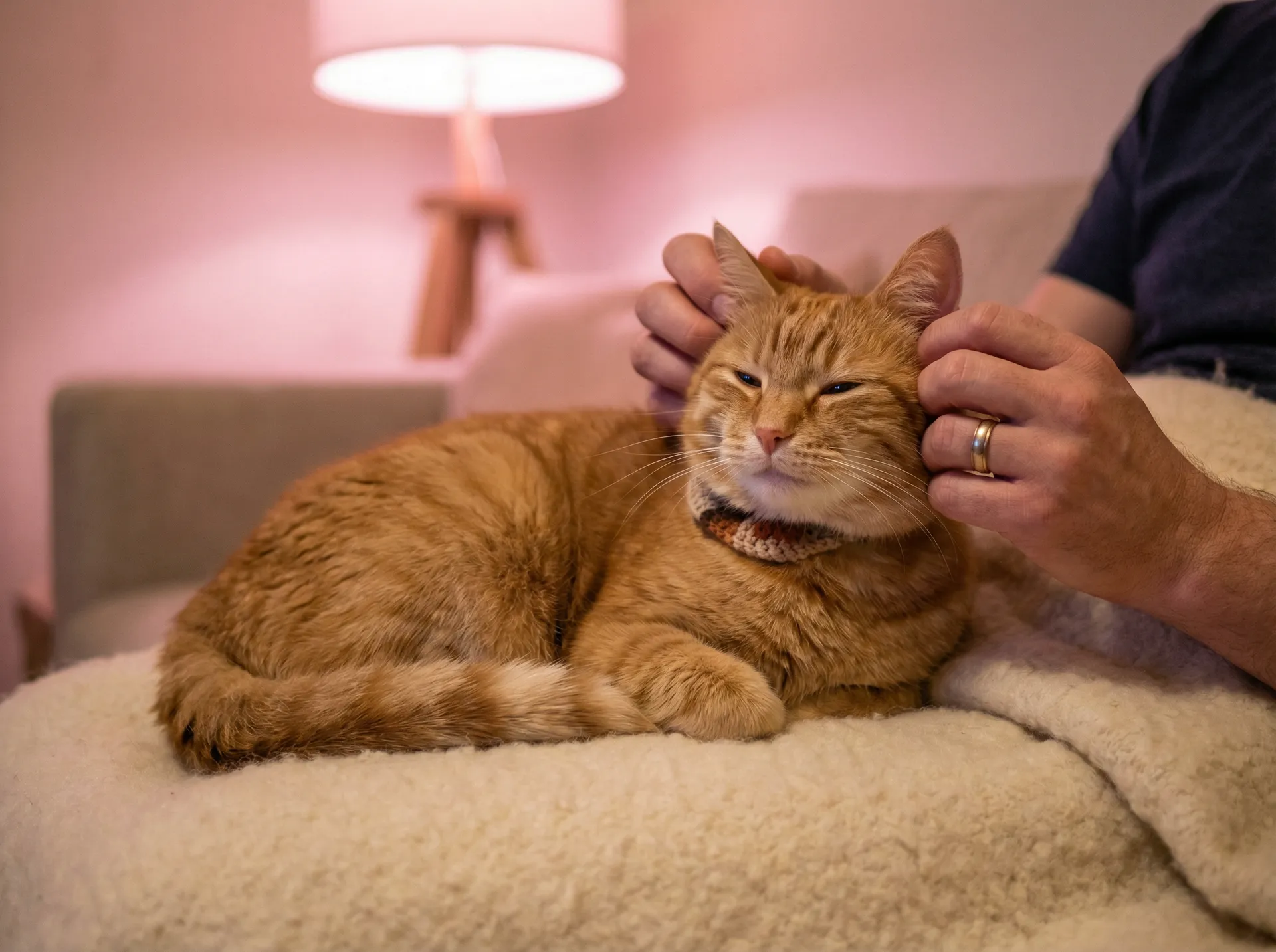 猫咪被温柔抚摸的幸福时刻 - 性感美人图