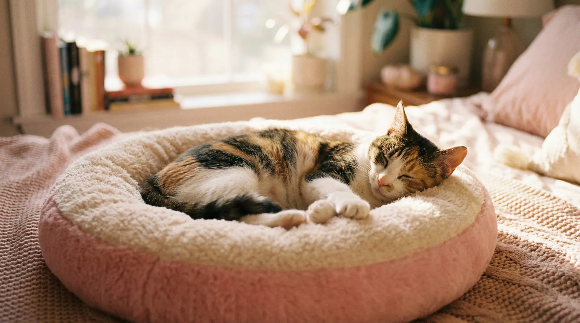 三花猫安静入睡 - 性感美人图